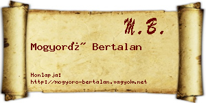 Mogyoró Bertalan névjegykártya